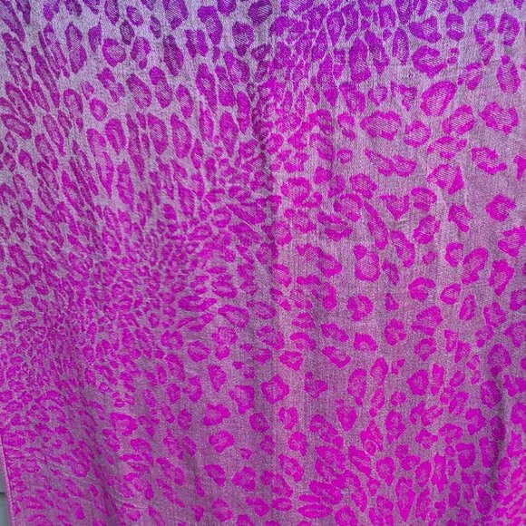Lavender Blue Gray Animal Print Pashmina - Picture 3 of 7
